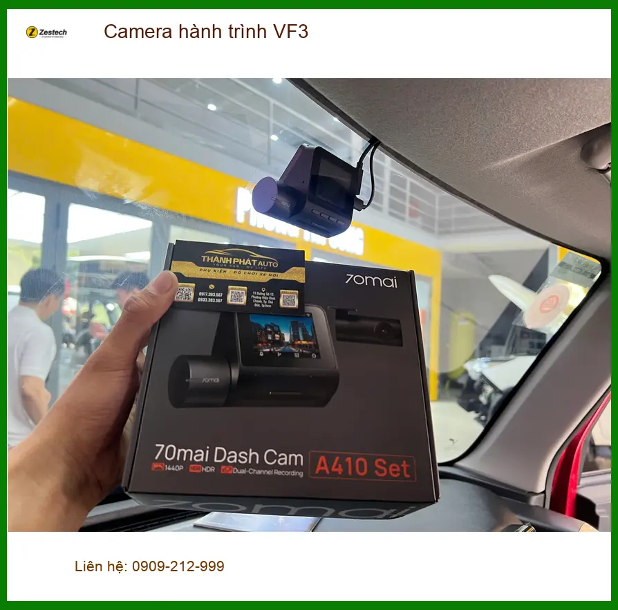 Anh Minh lắp Camera hành trình VinFast VF3 tại Tân Phú, an tâm lái xe ảnh thực tế 3