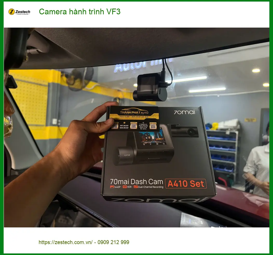 Chị Thùy lắp camera hành trình VinFast VF3 tại Quận 10 đảm bảo an toàn ảnh thực tế 3