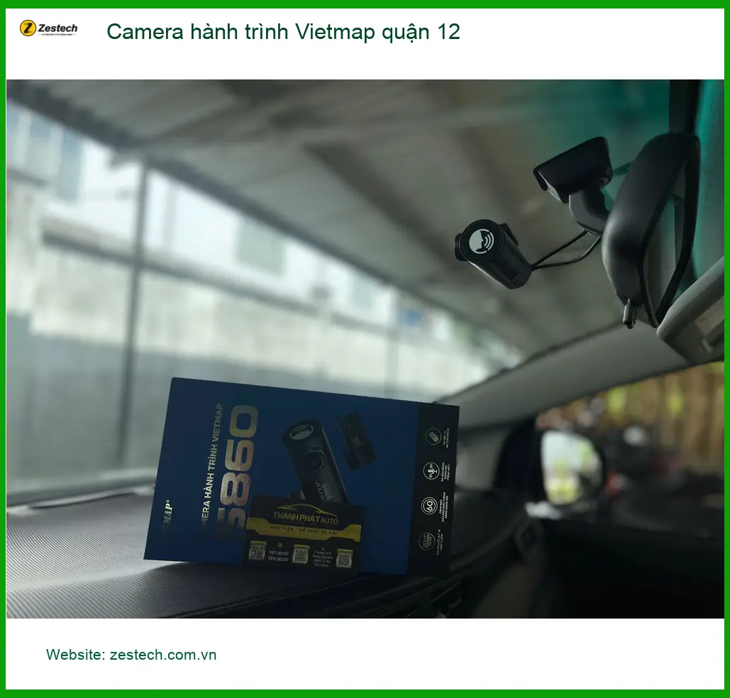 Địa Chỉ Lắp Camera Hành Trình Ô Tô hành trình Vietmap quận 12 - Lắp Đặt Uy Tín TPHCM ảnh thực tế 3