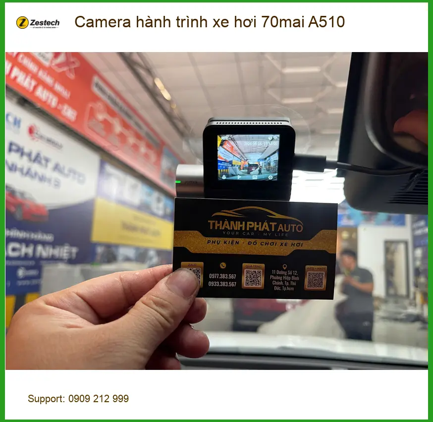 Anh Minh lắp Camera hành trình 70mai A510 cho Toyota Camry tại Quận 2 ảnh thực tế 4