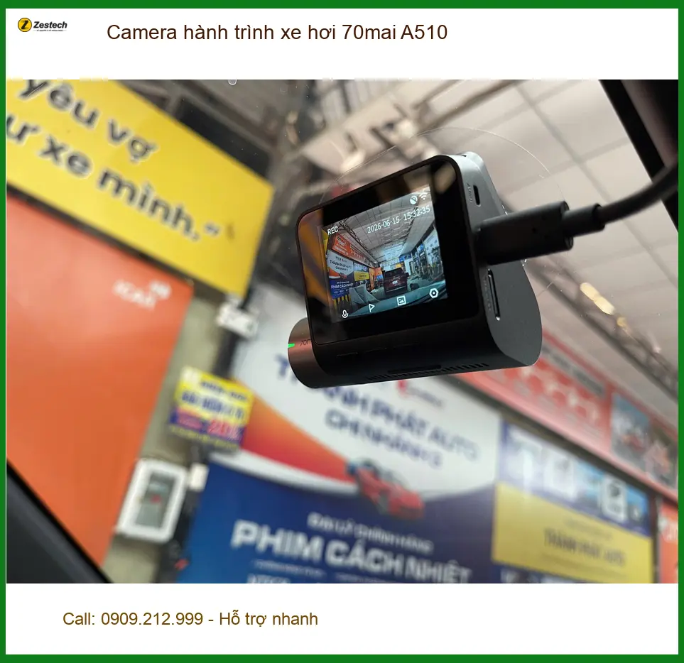 Anh Phước lắp Camera hành trình 70mai A510 cho Ford Everest ở Cần Giờ ảnh thực tế 5