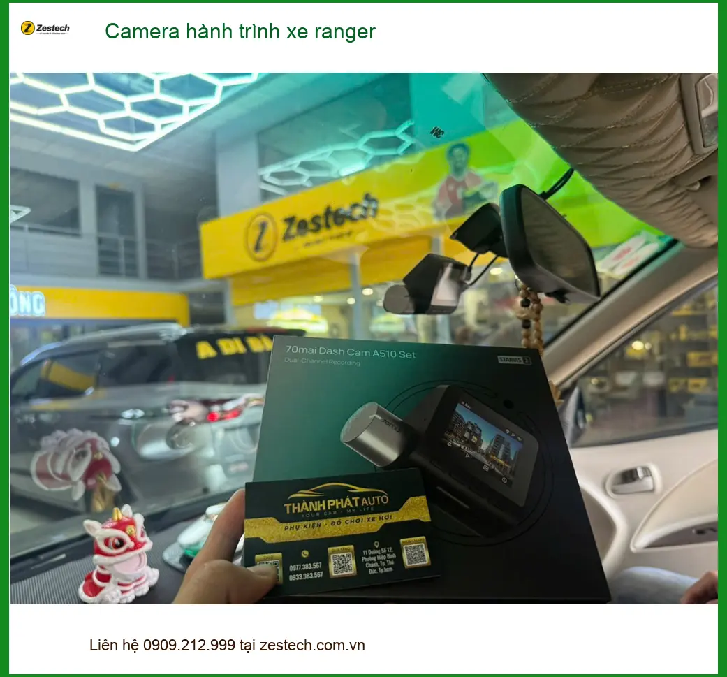 Anh Tấn lắp camera hành trình cho Ford Ranger để ghi lại hành trình tại Quận 2