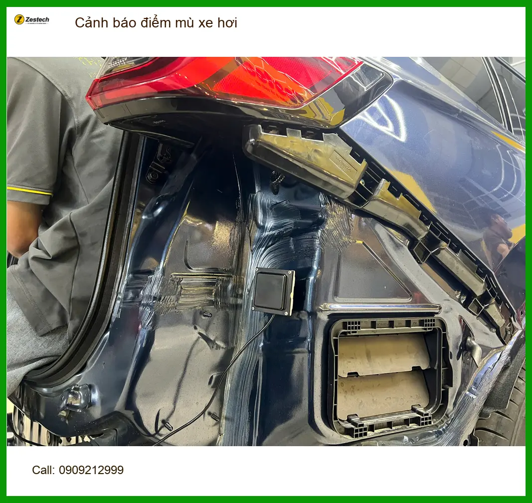 Anh Duy lắp cảnh báo điểm mù Honda CRV ở Bình Tân, tránh va chạm ảnh thực tế 4