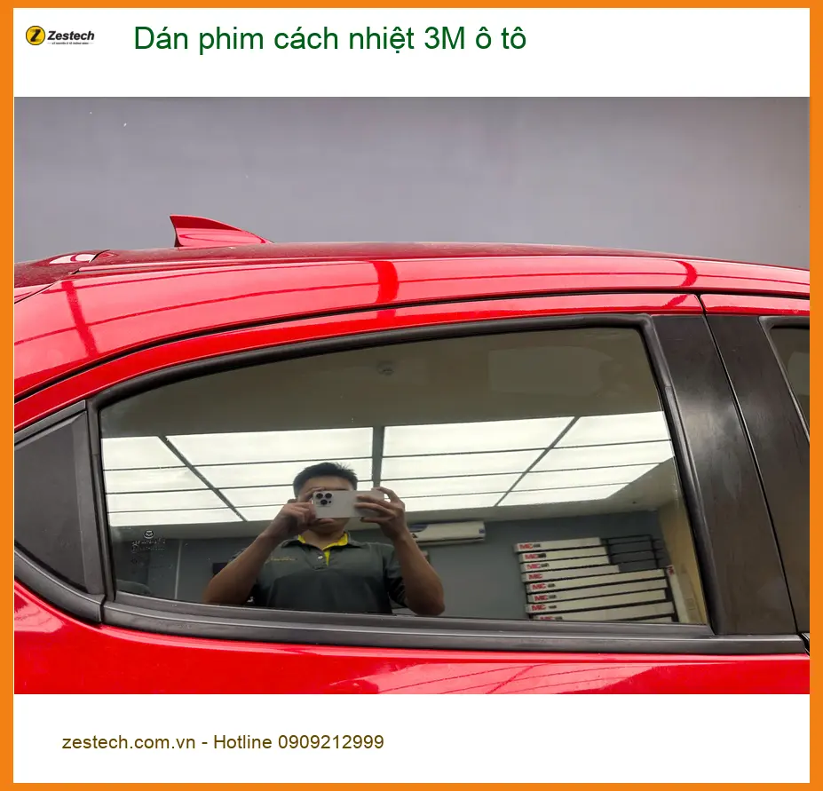 Chị Thảo dán phim cách nhiệt 3M ô tô Kia K3 tại Quận 9 chống nóng mùa hè ảnh thực tế 3