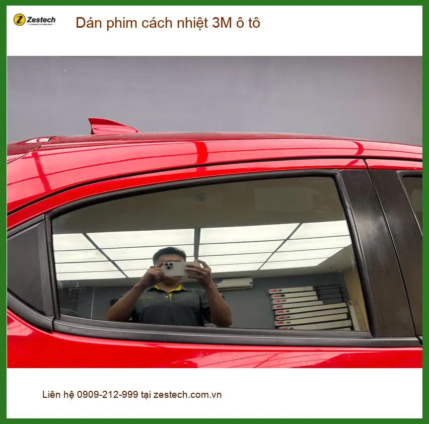 Anh Khải dán phim cách nhiệt 3M ô tô Hyundai Accent Quận Tân Bình ảnh thực tế 3
