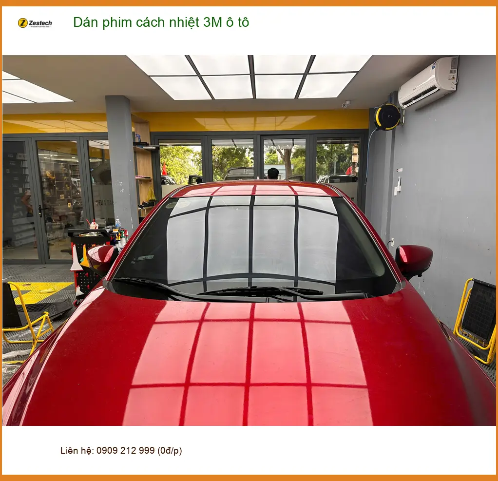 Anh Tùng dán phim cách nhiệt 3M ô tô Hyundai Accent tại Quận Phú Nhuận vì xe thường xuyên đậu ngoài trời ảnh thực tế 4