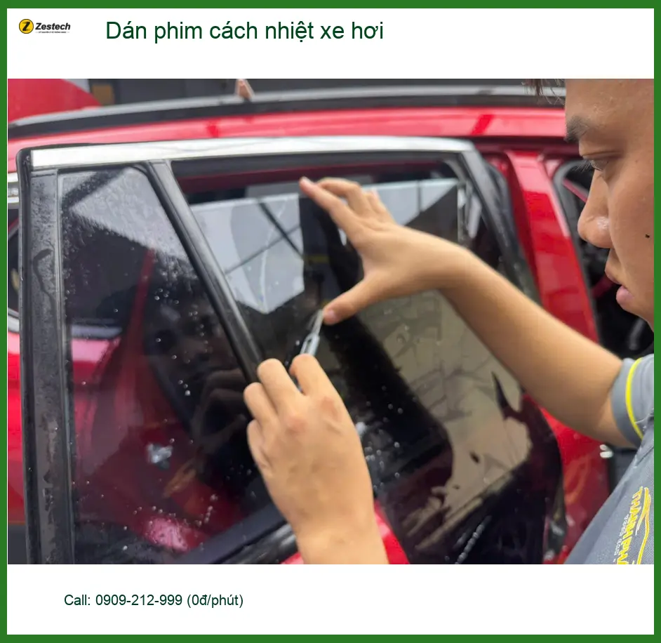 Chị Thảo dán phim cách nhiệt xe hơi Hyundai Santa Fe tại Quận Bình Thạnh ảnh thực tế 3