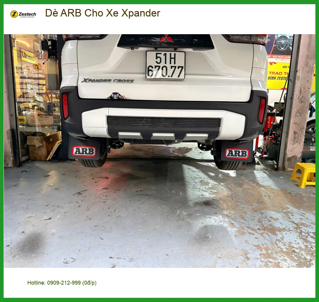 Anh Tấn lắp dè ARB cho Xpander tại Quận Thủ Đức để bảo vệ gầm xe khỏi bùn đất ảnh thực tế 5