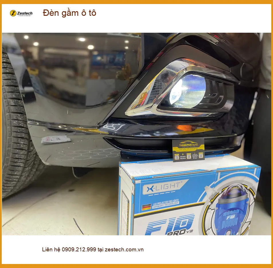 Anh Tấn độ đèn gầm Hyundai Accent tăng sáng khi đi đêm tại Bình Chánh ảnh thực tế 2