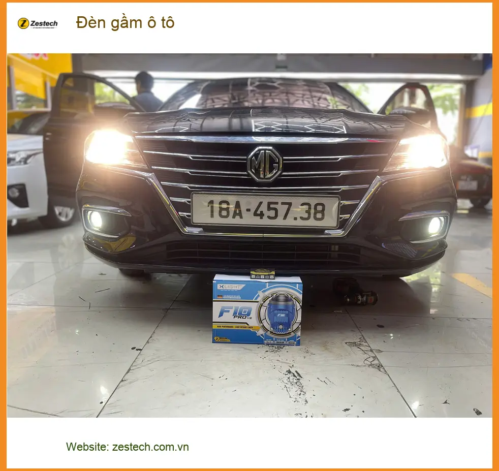 Anh Tấn độ đèn gầm Hyundai Accent tăng sáng khi đi đêm tại Bình Chánh ảnh thực tế 3