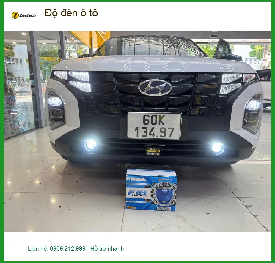 Anh Bách độ đèn ô tô Ford Everest tại Quận 6 do đèn zin mờ không rõ đường ảnh thực tế 2