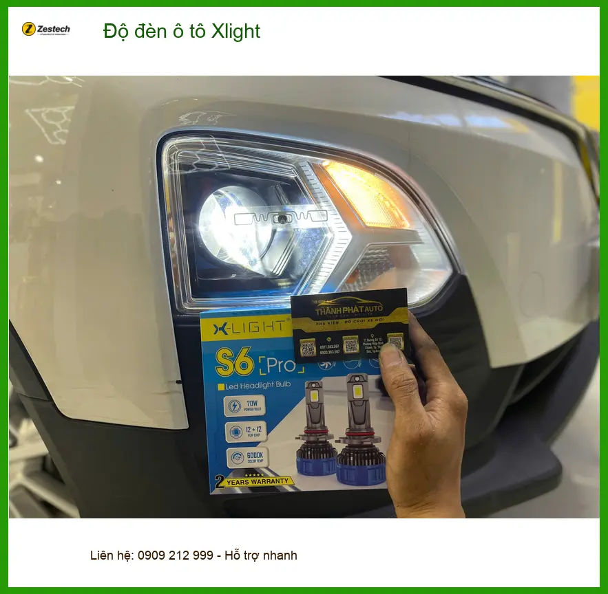 Anh Khôi độ đèn ô tô Xlight cho Hyundai Accent tại Quận 3 vì đèn zin quá yếu ảnh thực tế 2