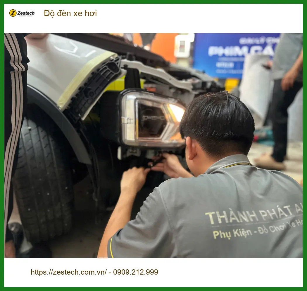 Anh Minh độ đèn xe hơi Hyundai Elantra Quận 3 để cải thiện tầm nhìn ban đêm