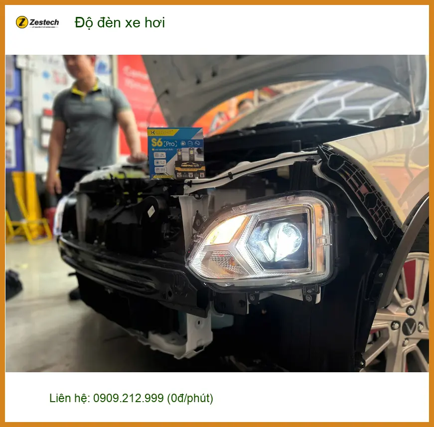 Anh Minh độ đèn xe hơi Hyundai Elantra Quận 3 để cải thiện tầm nhìn ban đêm ảnh thực tế 3
