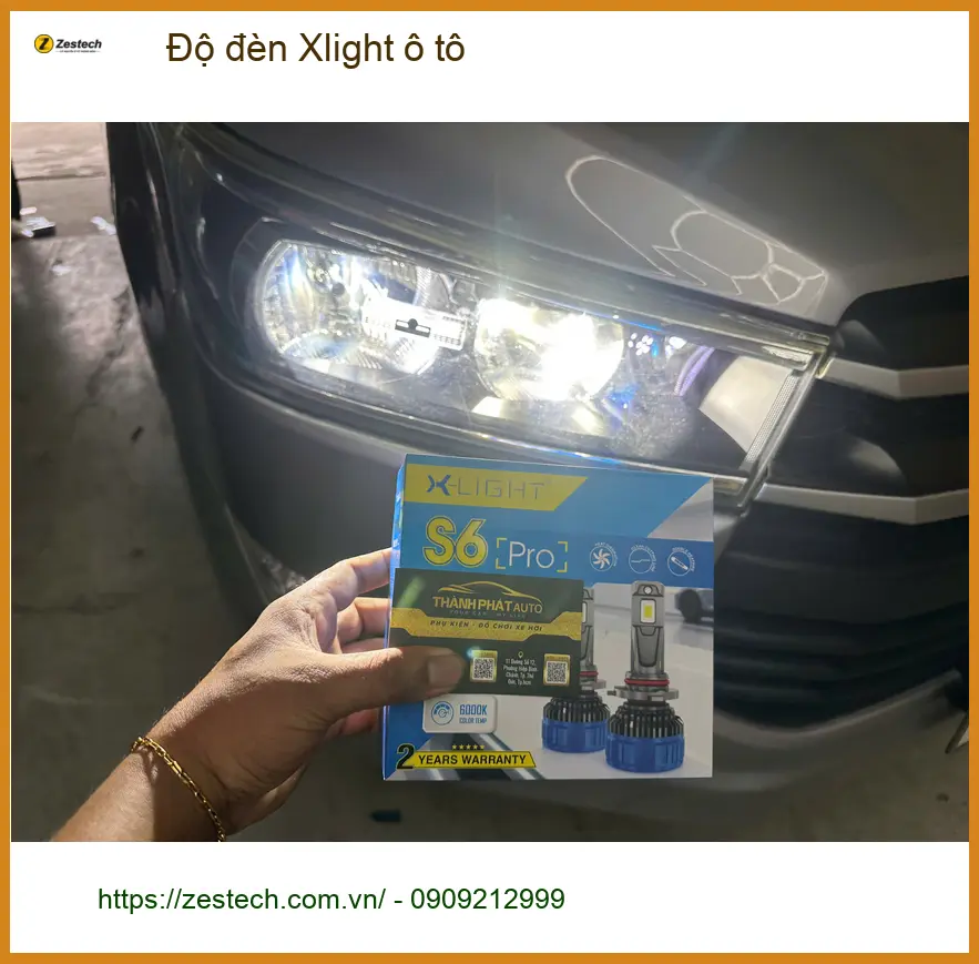 Anh Minh độ đèn Xlight ô tô cho Toyota Veloz tại Thủ Đức