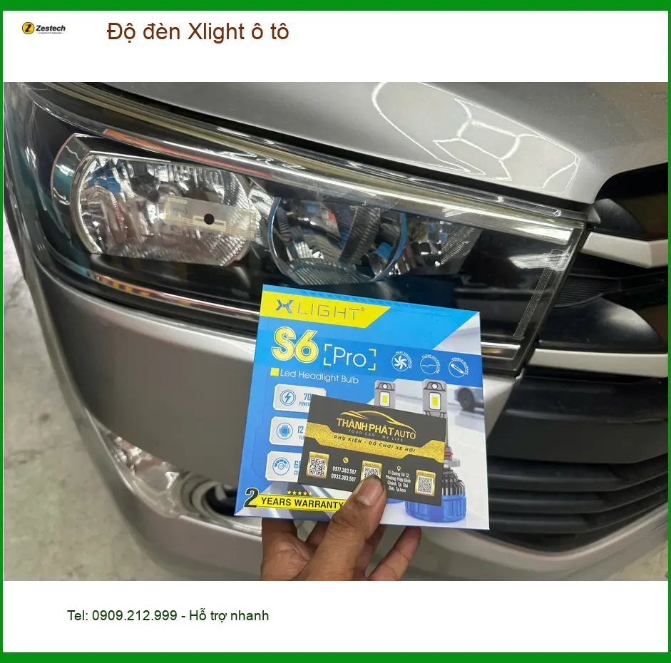 Anh Minh độ đèn Xlight ô tô cho Toyota Veloz tại Thủ Đức ảnh thực tế 2