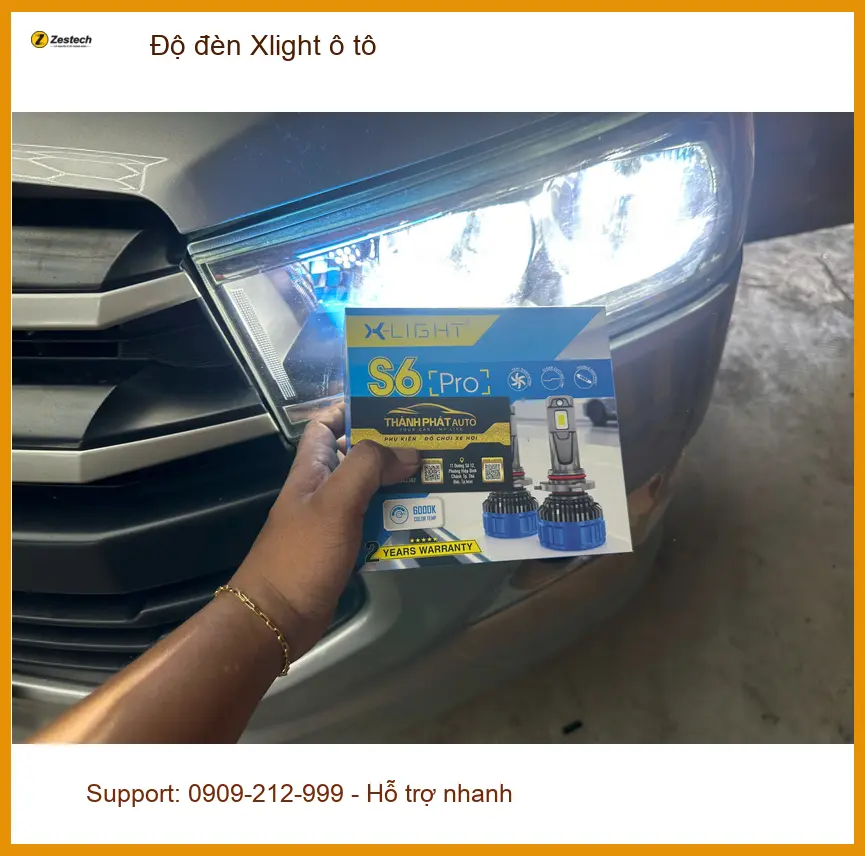 Anh Minh độ đèn Xlight ô tô cho Toyota Veloz tại Thủ Đức ảnh thực tế 3