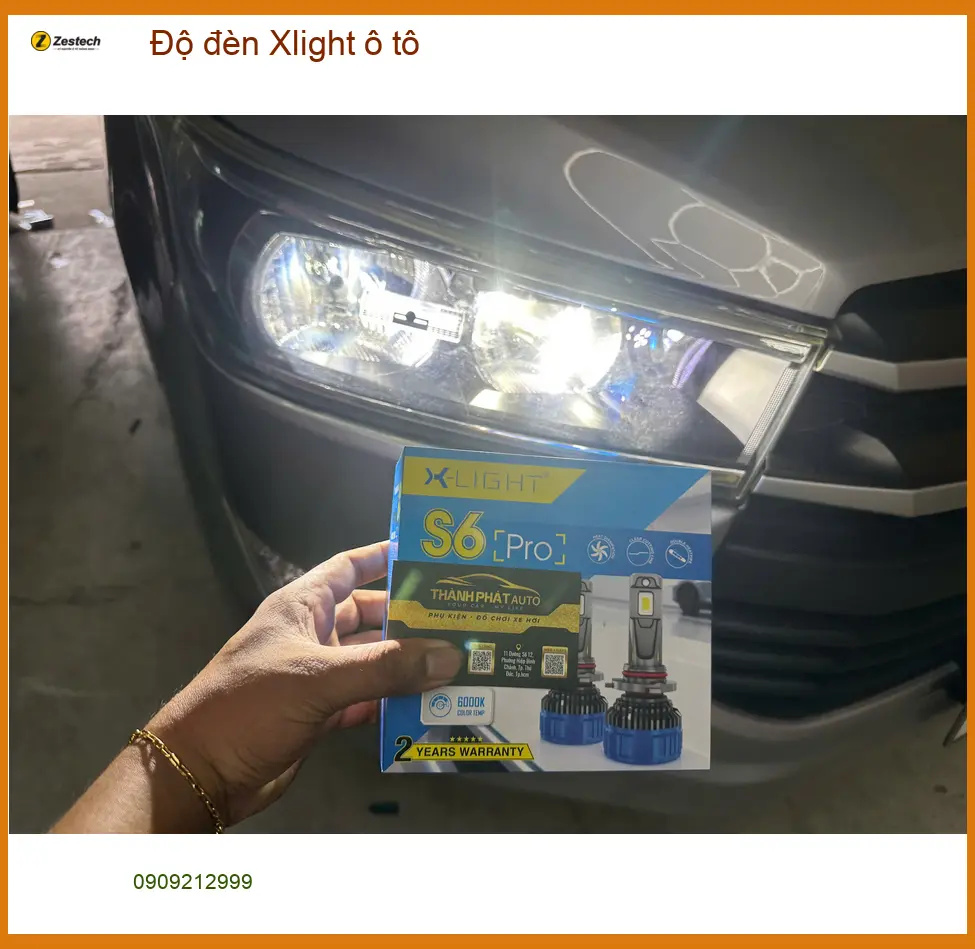 Chú Lâm độ đèn Xlight ô tô cho Toyota Camry tại Quận 1 để cải thiện tầm nhìn ban đêm