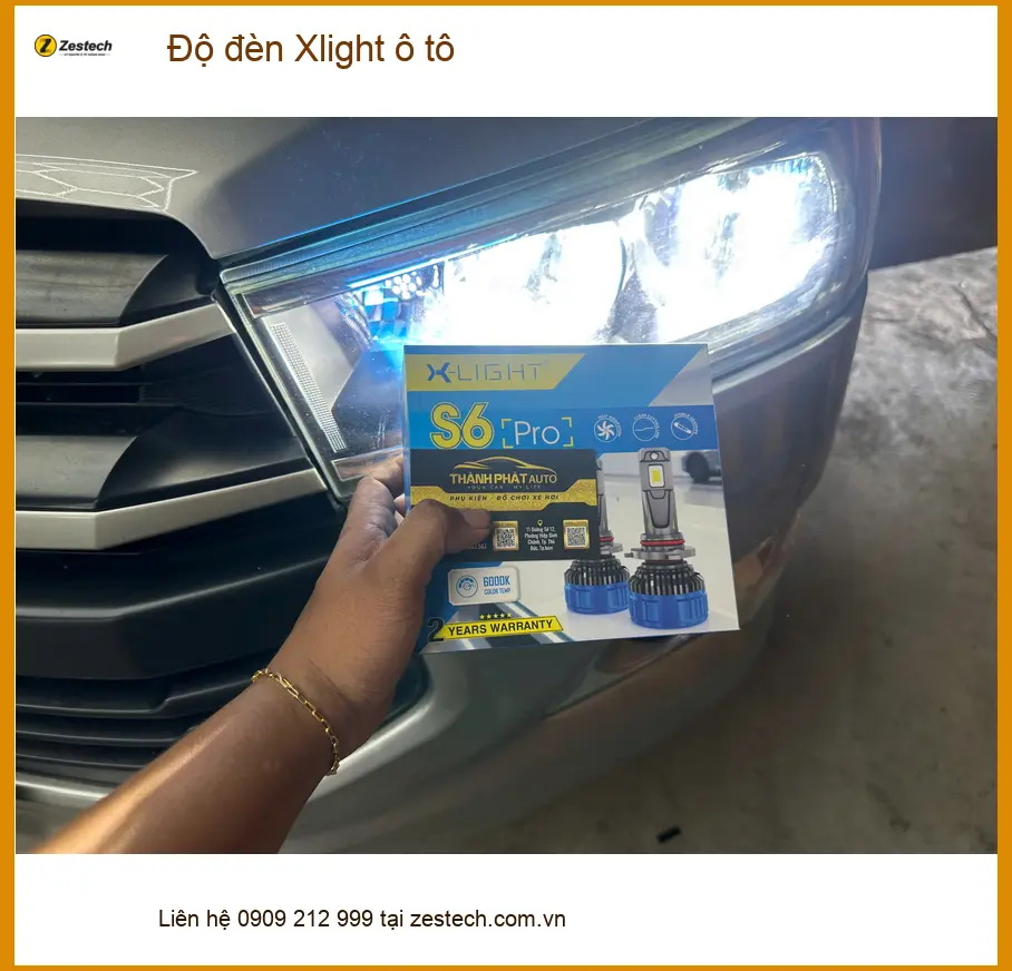 Chú Lâm độ đèn Xlight ô tô cho Toyota Camry tại Quận 1 để cải thiện tầm nhìn ban đêm ảnh thực tế 2