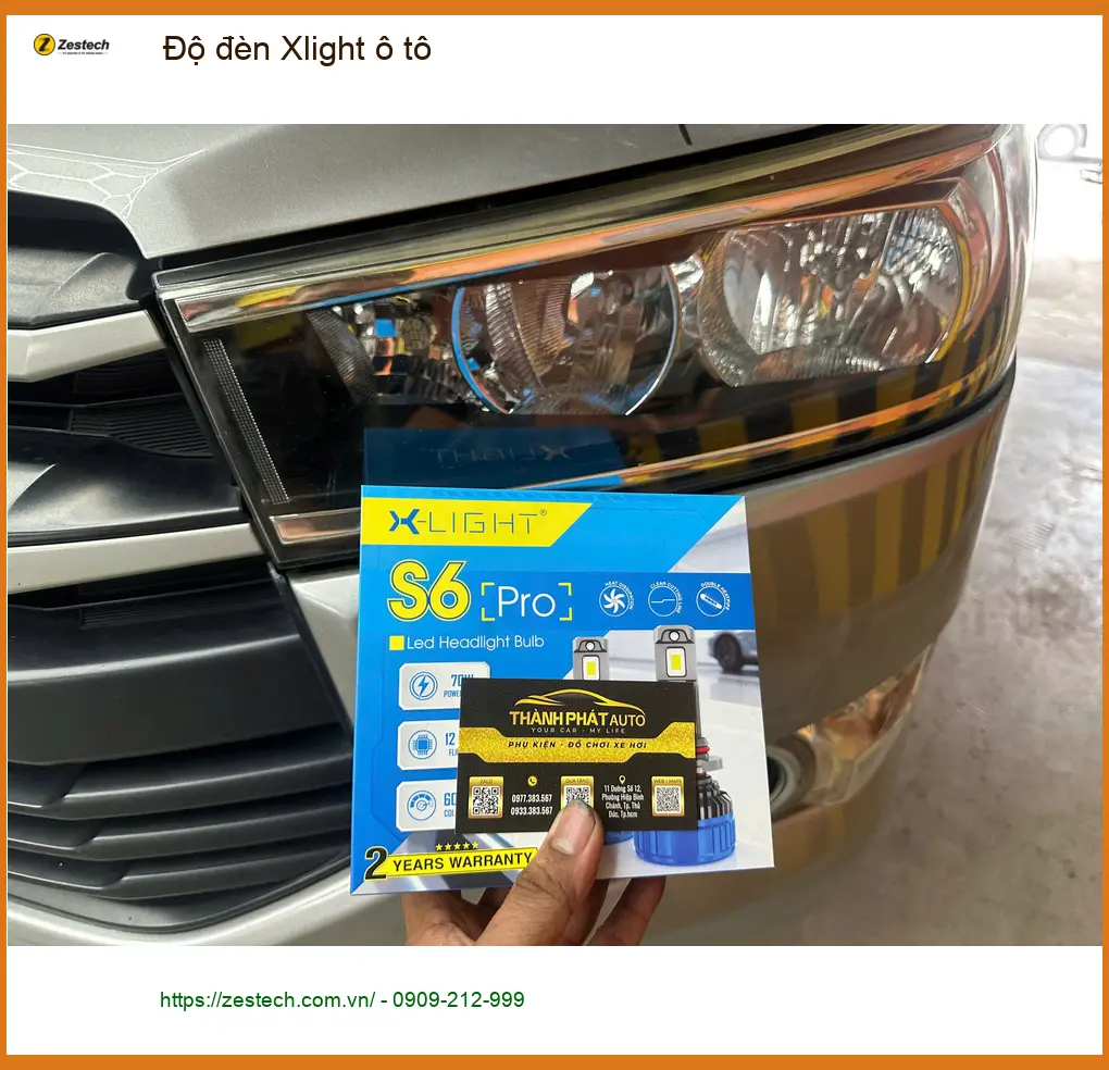 Chú Lâm độ đèn Xlight ô tô cho Toyota Camry tại Quận 1 để cải thiện tầm nhìn ban đêm ảnh thực tế 3
