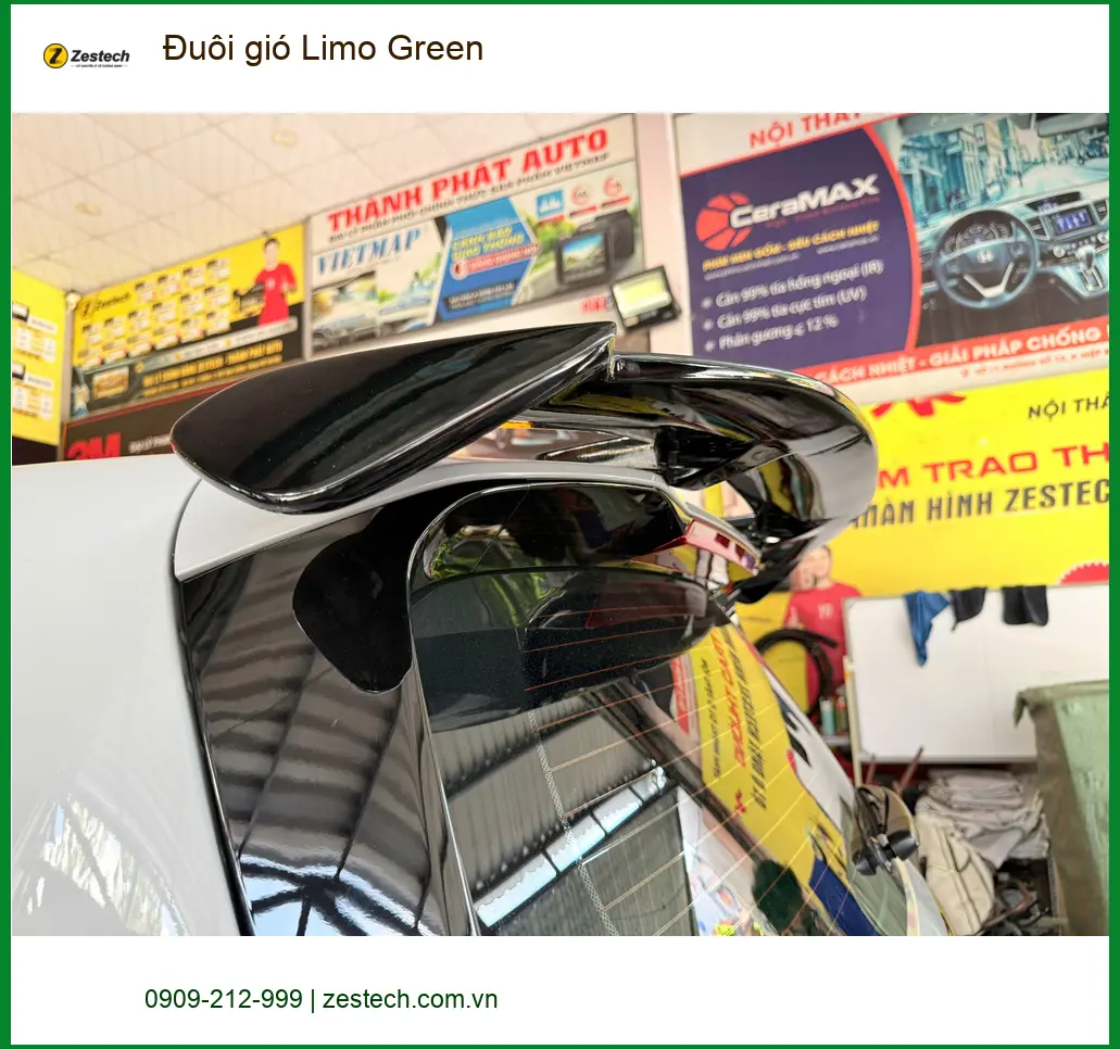 Anh Khang lắp Đuôi gió Limo Green cho Hyundai Accent tại Quận Phú Nhuận