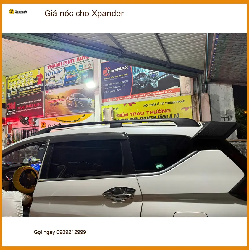 Anh Khải lắp giá nóc cho Xpander tại Cần Giờ để chở đồ đi dã ngoại