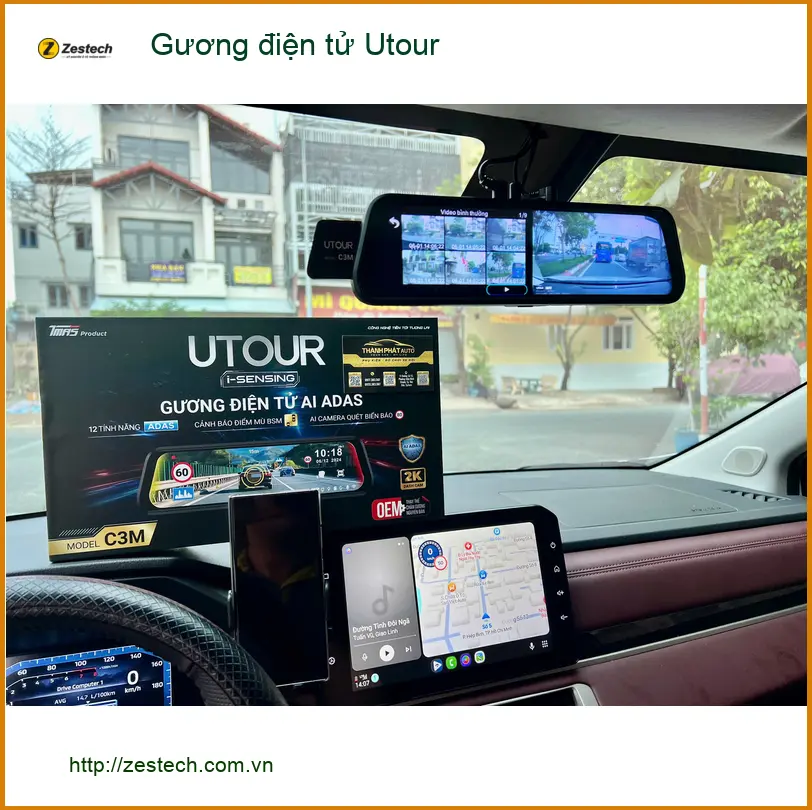 Anh Minh lắp Gương điện tử Utour tại Quận Tân Phú cho xe Ford Everest ảnh thực tế 3
