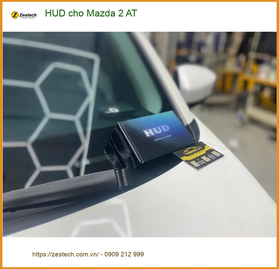 Anh Bách lắp HUD cho Mazda 2 AT tại Quận Tân Phú để lái xe an toàn ảnh thực tế 3