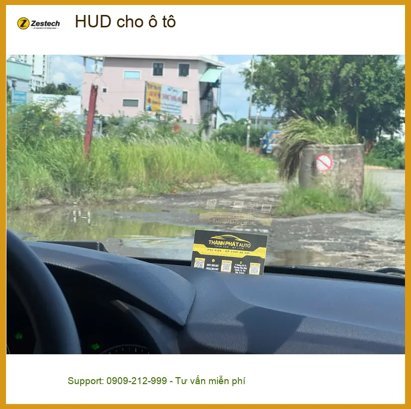 Chị Phương lắp HUD cho ô tô Hyundai Accent tại Quận 2 để lái xe an toàn hơn ảnh thực tế 2