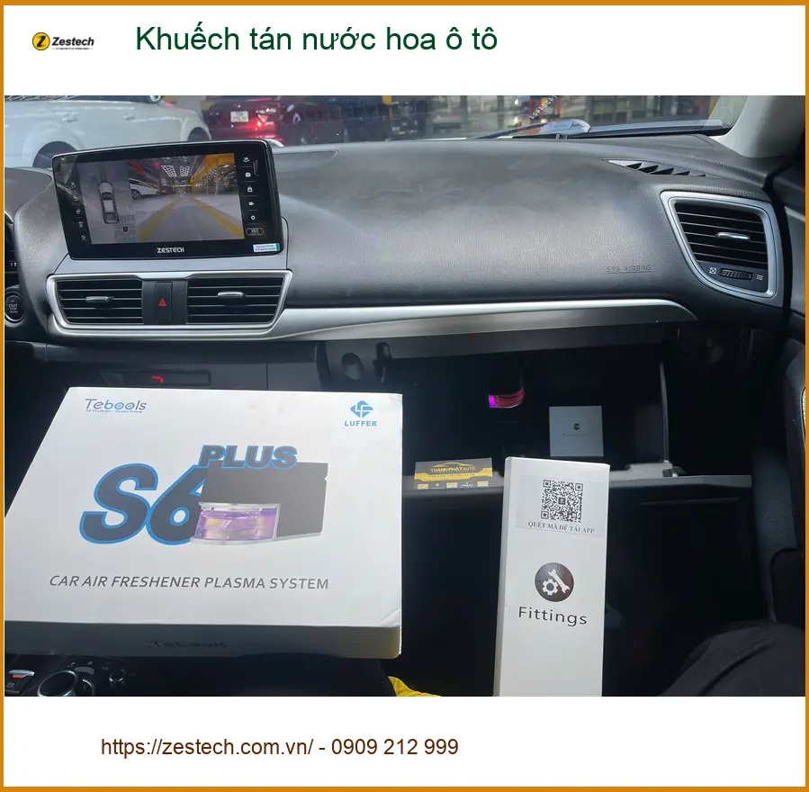 Chú Minh lắp khuếch tán nước hoa ô tô cho Toyota Camry tại Quận 9 ảnh thực tế 2