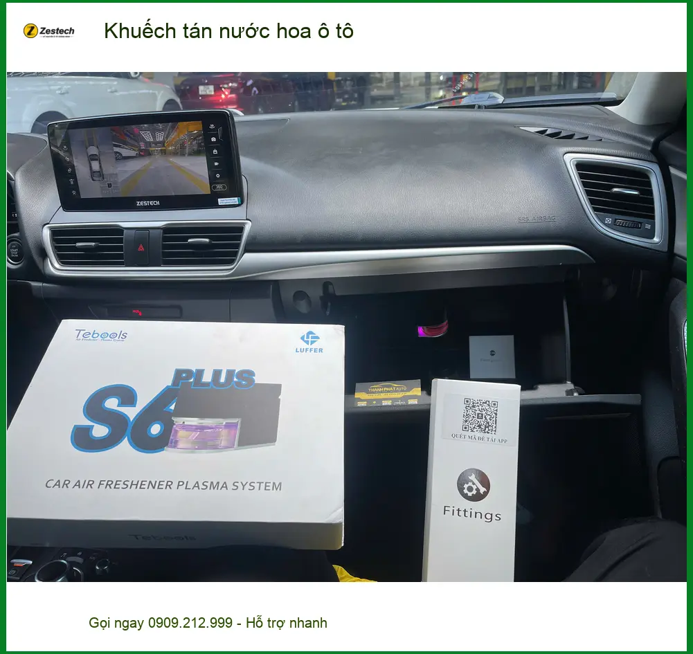 Chị Mai lắp khuếch tán nước hoa ô tô cho Mazda CX-5 tại Thủ Đức khử mùi hôi ảnh thực tế 2