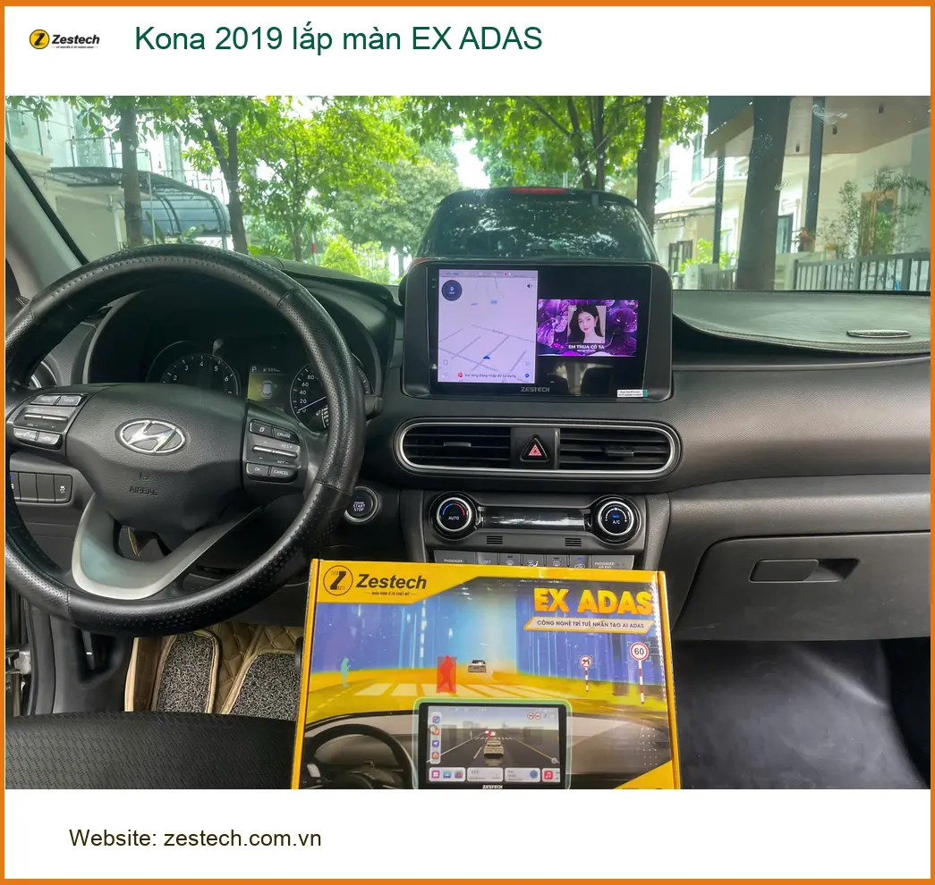 Anh Quân lắp màn hình EX ADAS cho Kona 2019 tại Quận 9 - Chất lượng cao