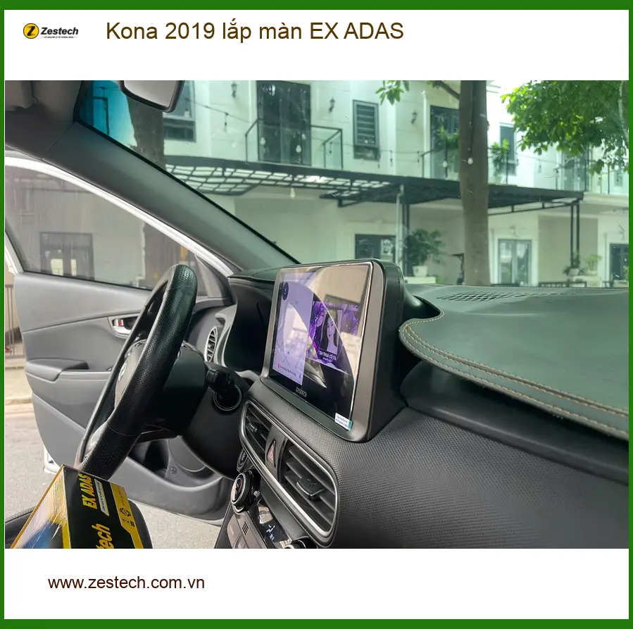Anh Quân lắp màn hình EX ADAS cho Kona 2019 tại Quận 9 - Chất lượng cao ảnh thực tế 2