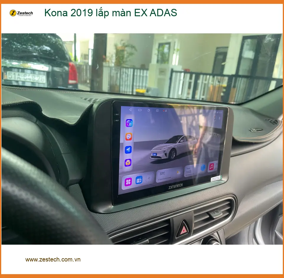 Anh Quân lắp màn hình EX ADAS cho Kona 2019 tại Quận 9 - Chất lượng cao ảnh thực tế 3