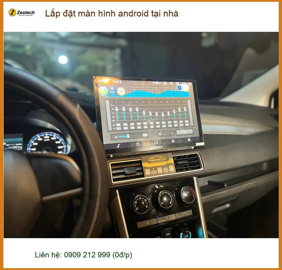Anh Lâm lắp màn hình Android tại nhà Quận Cần Giờ cho Toyota Camry