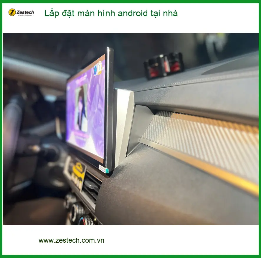 Anh Lâm lắp màn hình Android tại nhà Quận Cần Giờ cho Toyota Camry ảnh thực tế 2