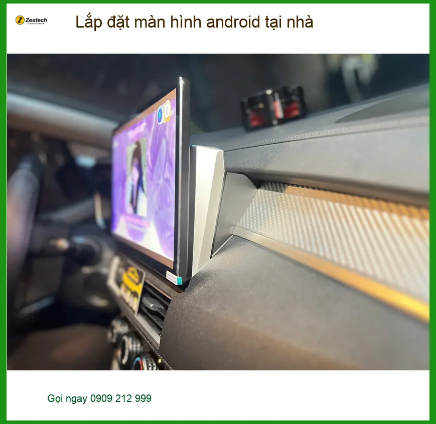 Chú Hùng lắp màn hình Android Zestech cho Honda CRV tại nhà Quận 8 tiện lợi ảnh thực tế 3