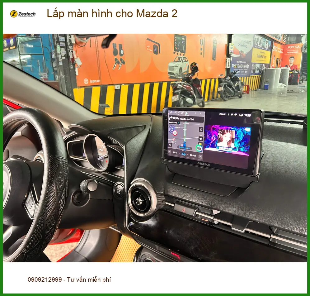 Anh Quý lắp màn hình cho Mazda 2 Quận 3 để nâng tầm trải nghiệm lái