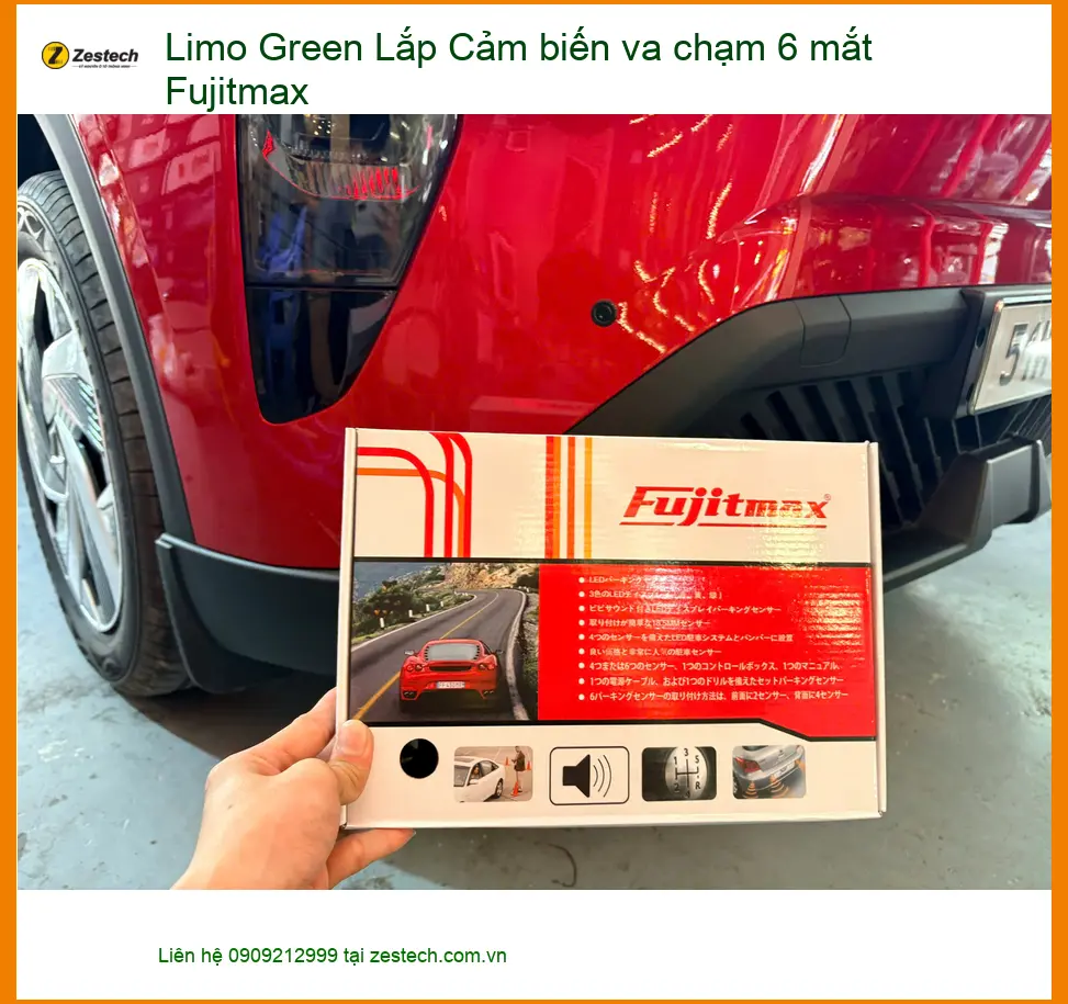 Chú Tấn lắp Cảm biến va chạm 6 mắt Fujitmax cho Limo Green Quận 1 ảnh thực tế 2