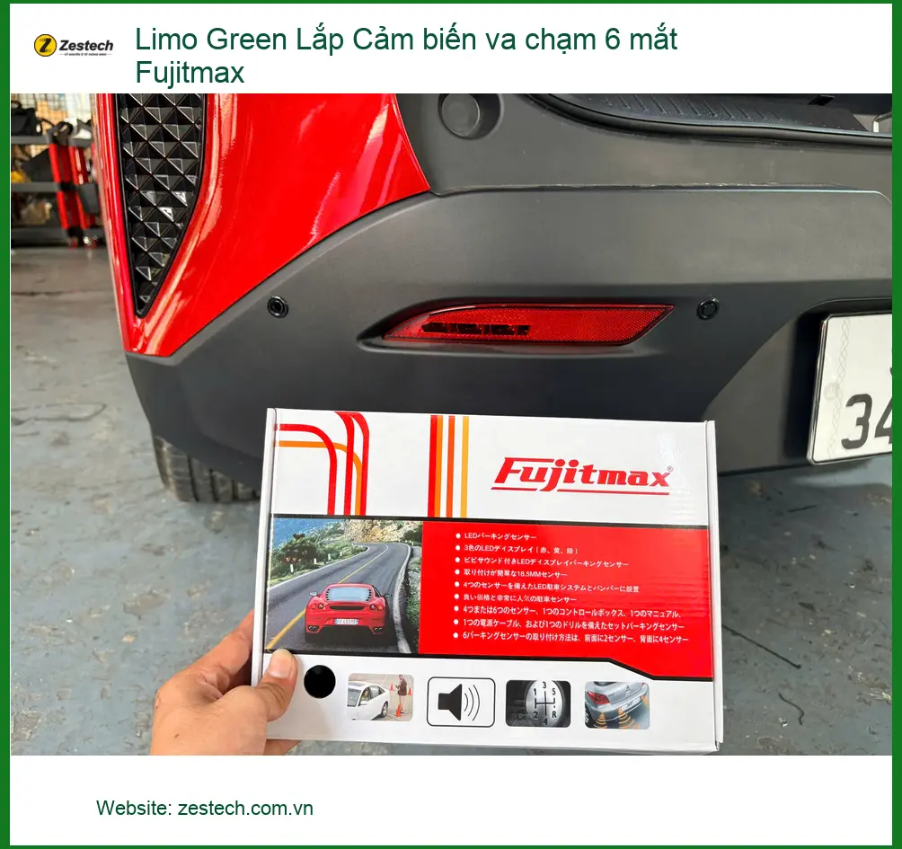 Chú Tấn lắp Cảm biến va chạm 6 mắt Fujitmax cho Limo Green Quận 1 ảnh thực tế 4