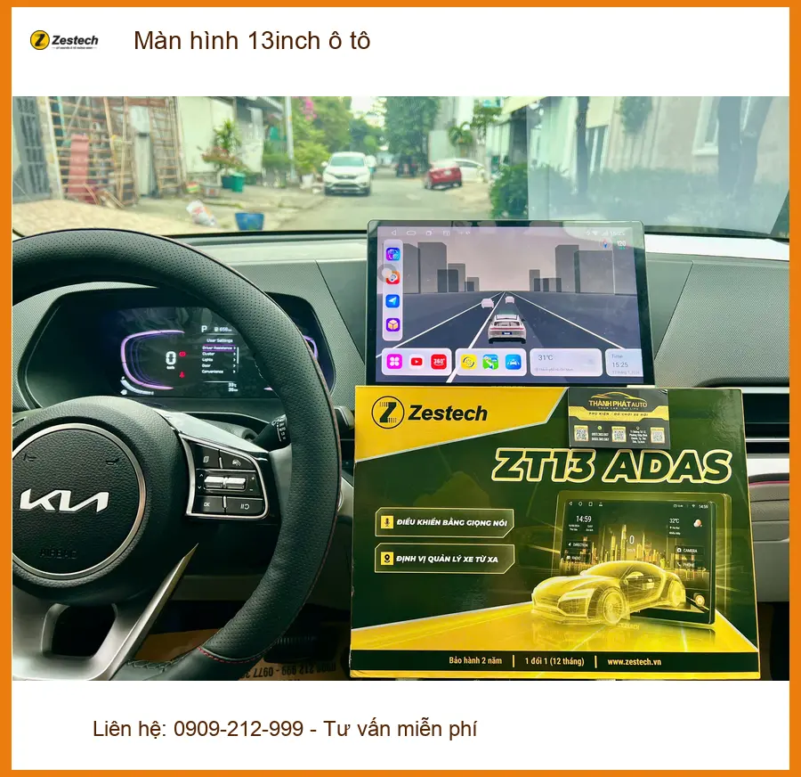 Anh Minh nâng cấp Màn hình 13inch ô tô cho Kia Carnival tại Quận 2 ảnh thực tế 2