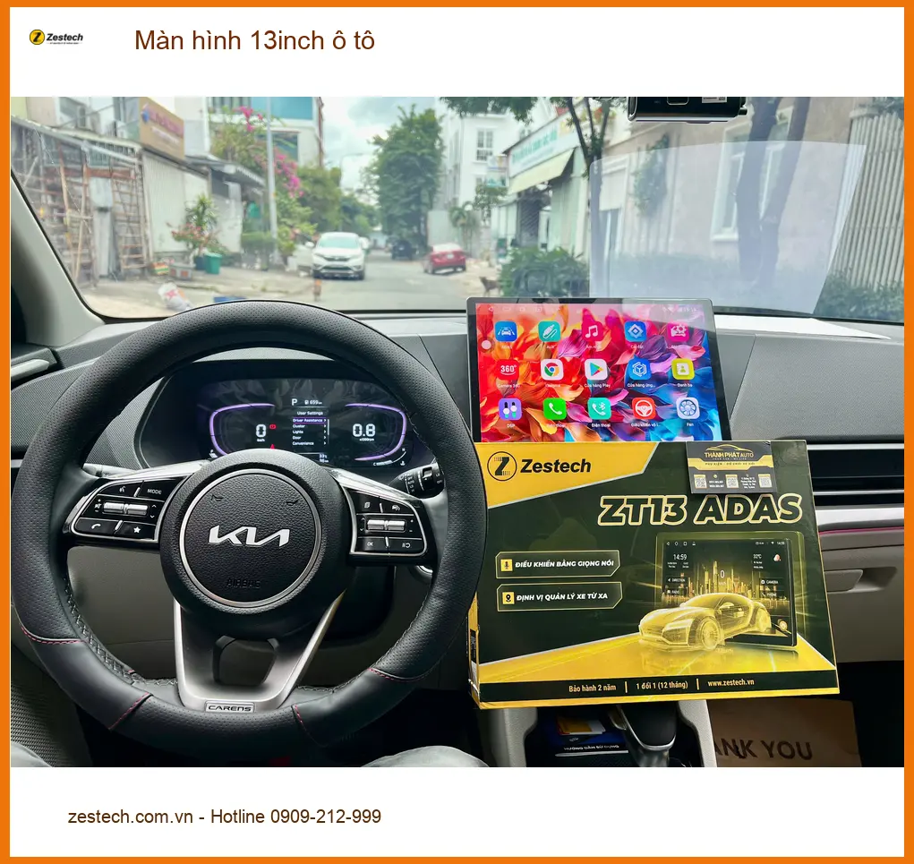 Chị Hằng lắp màn hình 13inch ô tô Hyundai Accent uy tín tại Quận 4 ảnh thực tế 2