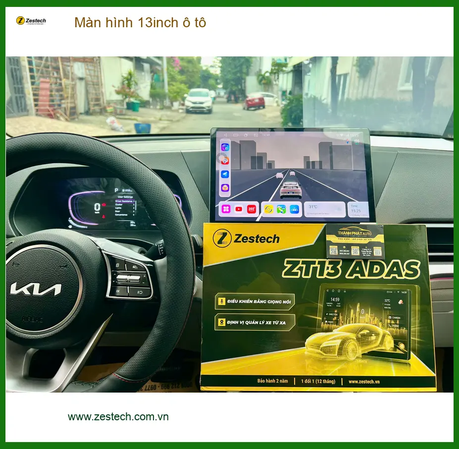 Chị Hằng lắp màn hình 13inch ô tô Hyundai Accent uy tín tại Quận 4 ảnh thực tế 4