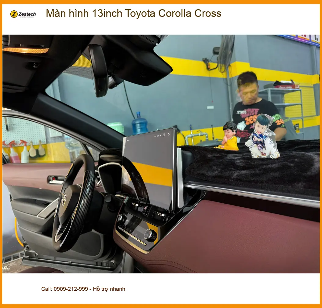 Anh Đức An lắp màn hình 13inch Toyota Corolla Cross Quận 7 màn zin cũ ảnh thực tế 2