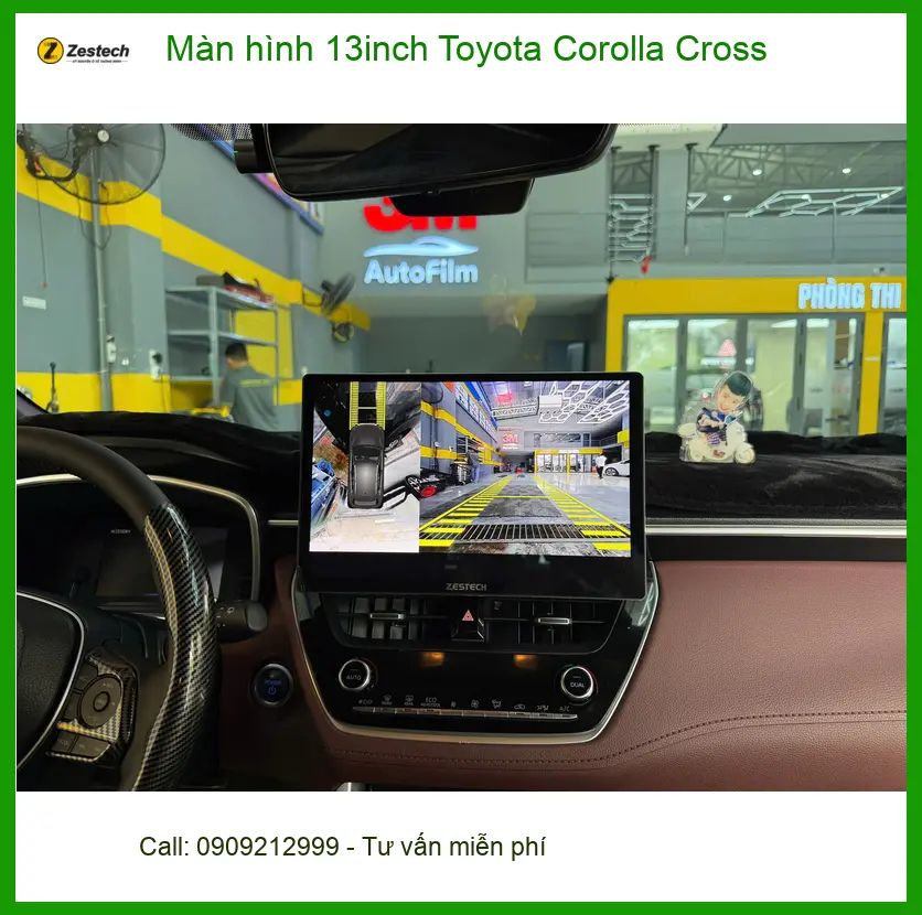 Anh Đức An lắp màn hình 13inch Toyota Corolla Cross Quận 7 màn zin cũ ảnh thực tế 3