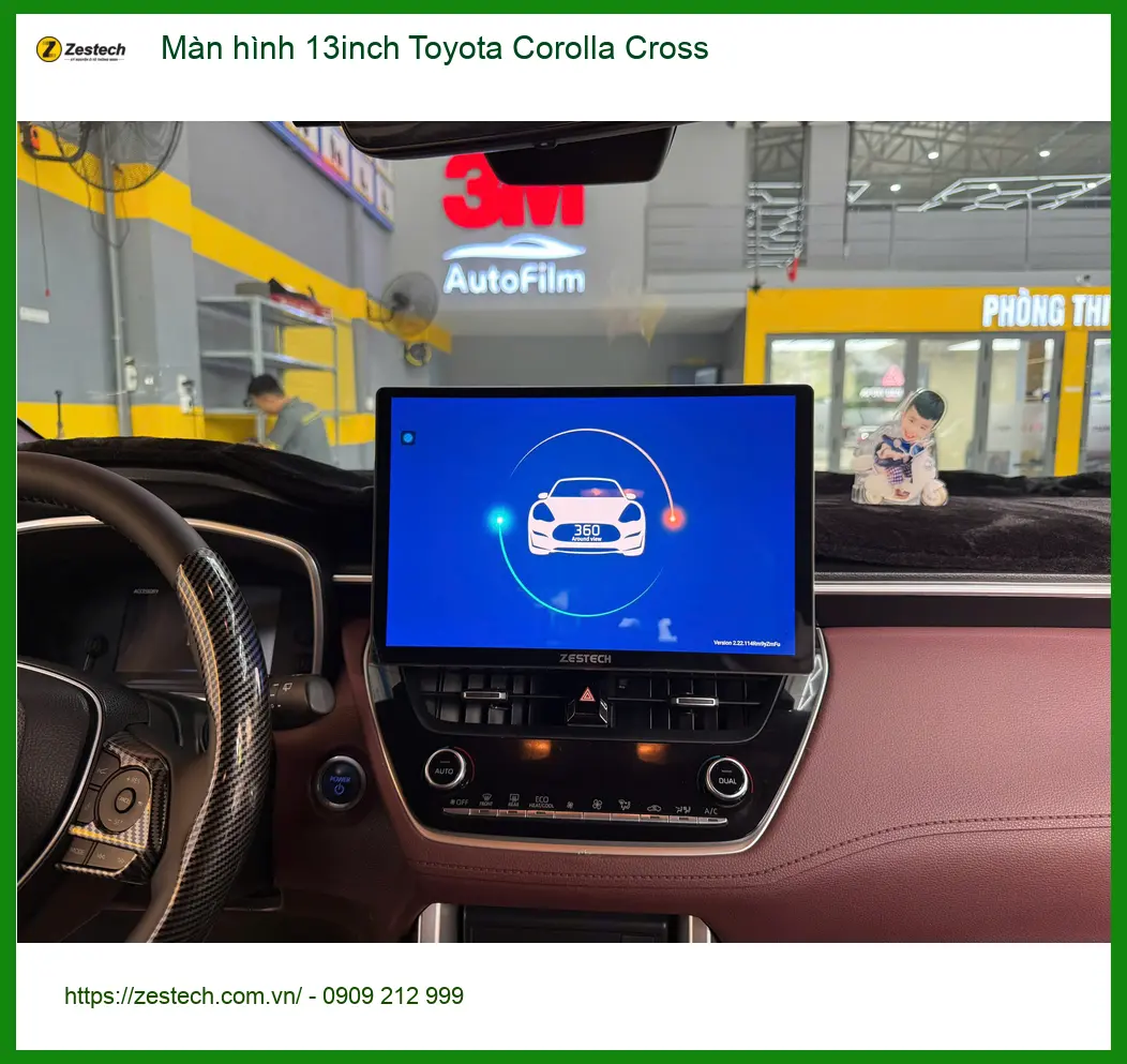 Anh Đức An lắp màn hình 13inch Toyota Corolla Cross Quận 7 màn zin cũ ảnh thực tế 4