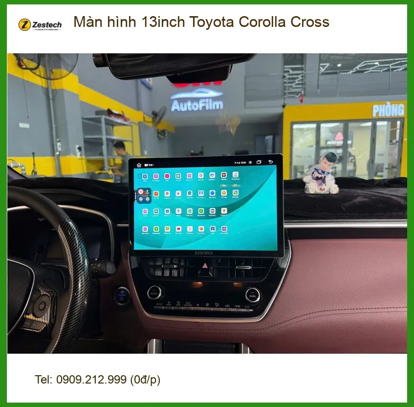 Anh Trí lắp Màn hình 13inch Toyota Corolla Cross tại Củ Chi ảnh thực tế 3