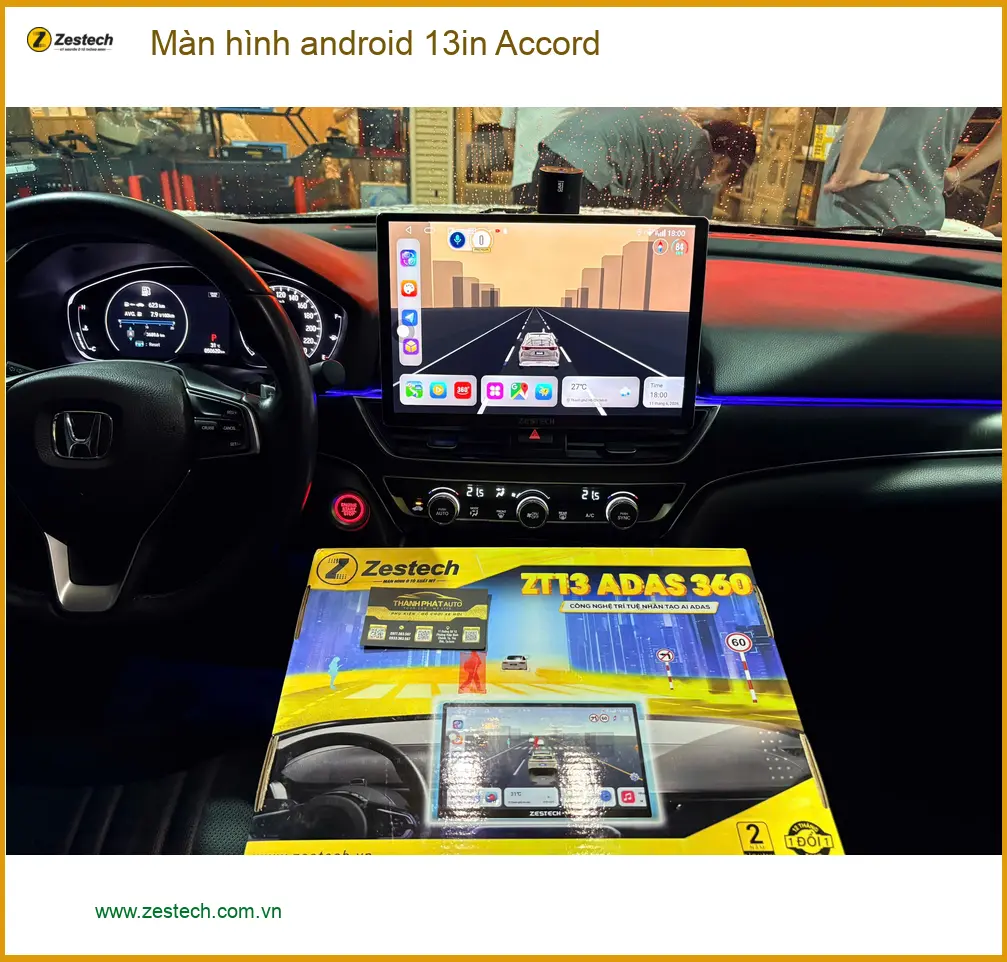 Anh Tuấn Kiệt nâng cấp màn hình Android 13in Accord tại Quận 10 ảnh thực tế 4