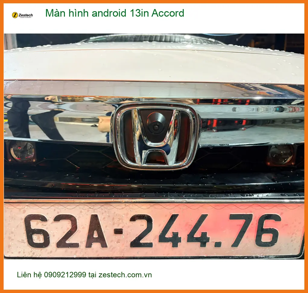 Chị Thảo lắp màn hình Android 13 inch cho Honda Accord tại Hóc Môn vì màn zin quá nhỏ ảnh thực tế 4