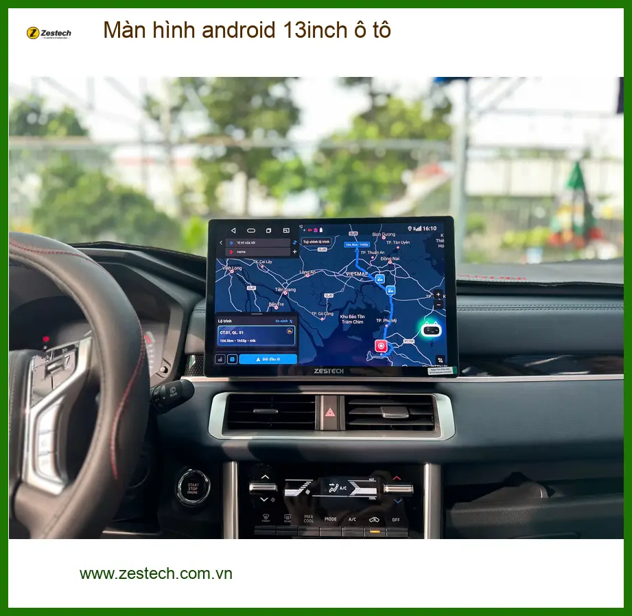 Chú Phi nâng cấp màn hình Android 13inch cho Mazda CX-5 tại Quận Phú Nhuận để xem bản đồ rõ hơn ảnh thực tế 5